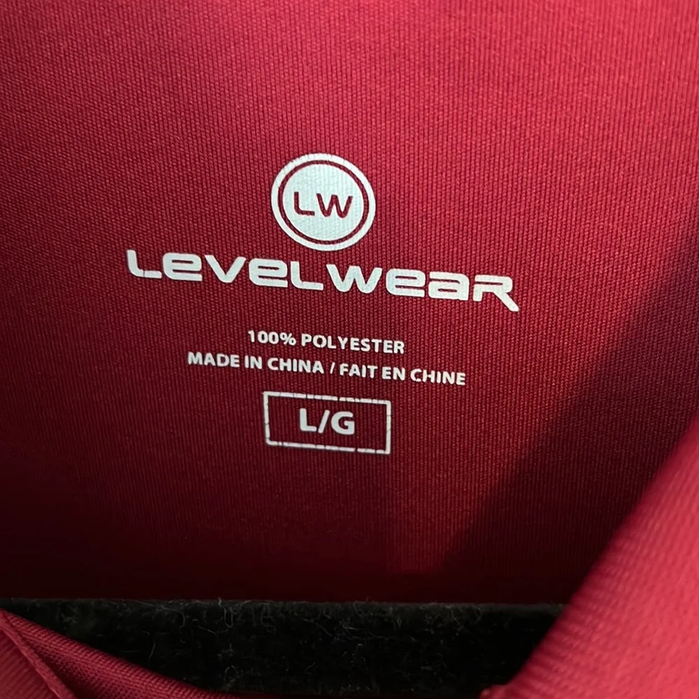 Mens red shirt sleeve polo size large from level wear - Picture 3 of 6